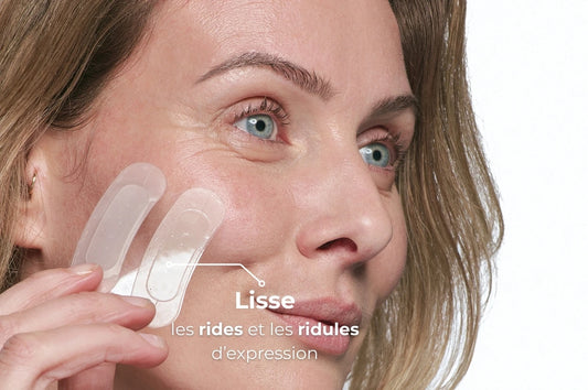 Patch anti-âge microneedling pour atténuer les rides et ridules d'expression