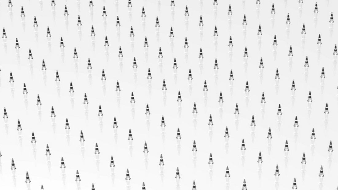 microstructure vu de près, micro-cônes, micro-aiguilles