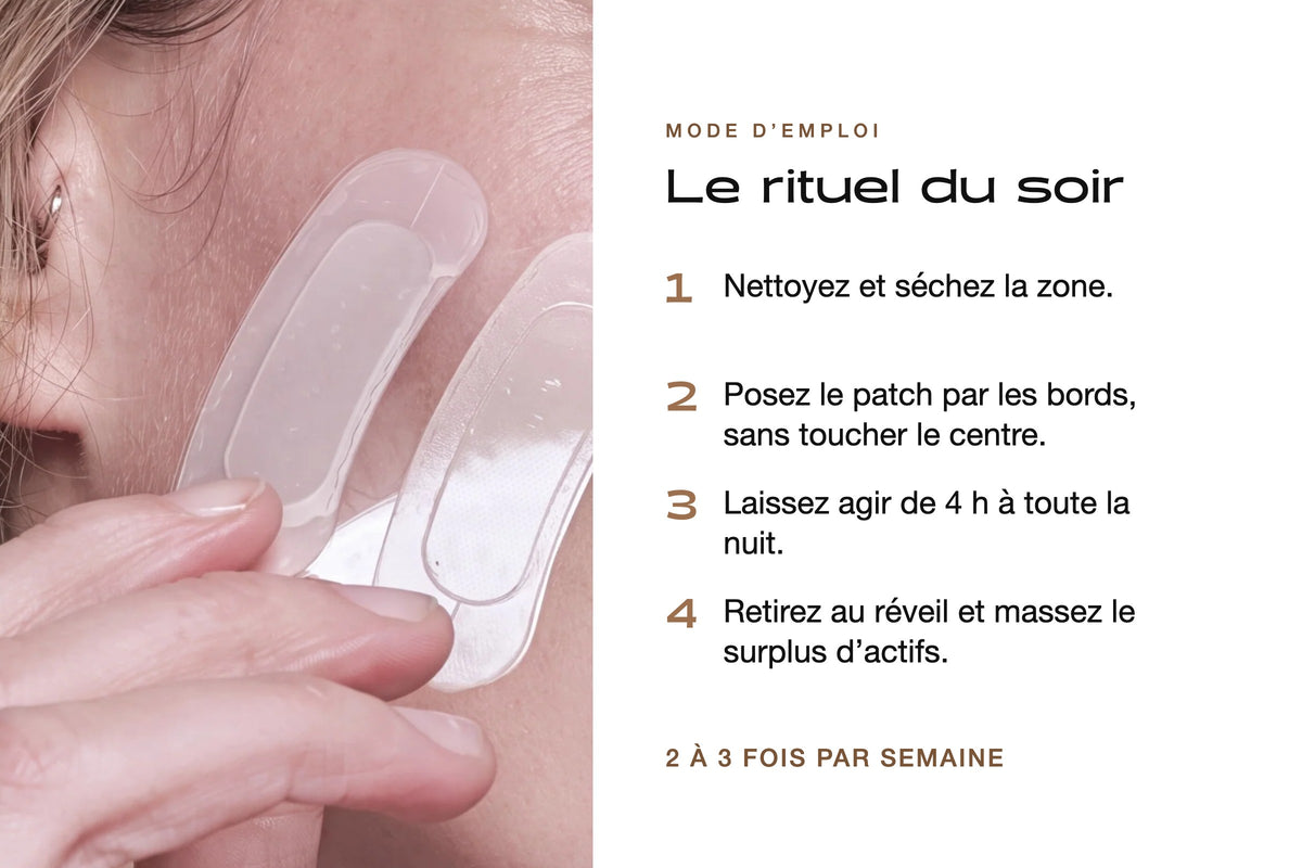 Mode d'emploi du Patch Anti-Âge : le rituel du soir en 4 étapes
