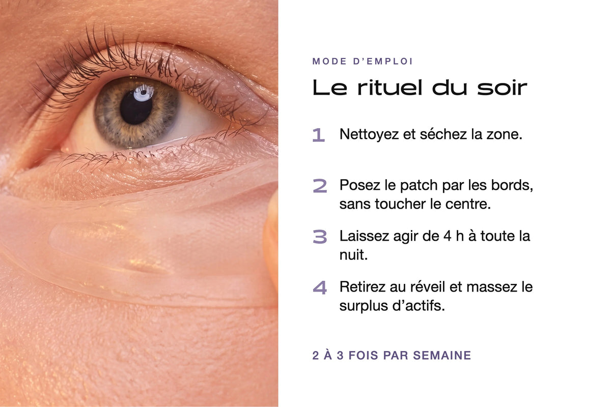 Mode d'emploi du Patch Contour des Yeux : le rituel du soir en 4 étapes