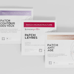 Pochettes Pack Visage Complet - Patch Anti-âge Microneedling, Patch Contour des Yeux Microneedling, Patch lèvres Microneedling - 3 pochettes 1 semaine