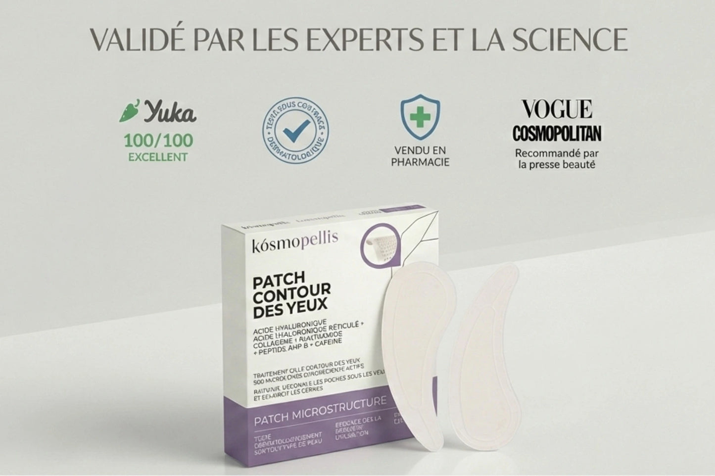 Patch Contour des Yeux validé par des experts - 100/100 sur Yuka - Vendu en pharmacie
