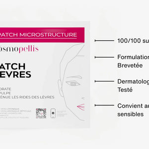 Avantages pochette patch lèvres microneedling pour hydrater et repulper les lèvres 