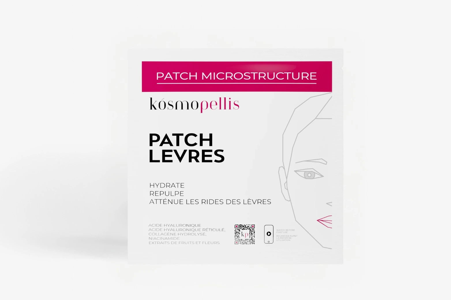 Pochette Patch Lèvres pour hydrater et repulper les lèvres