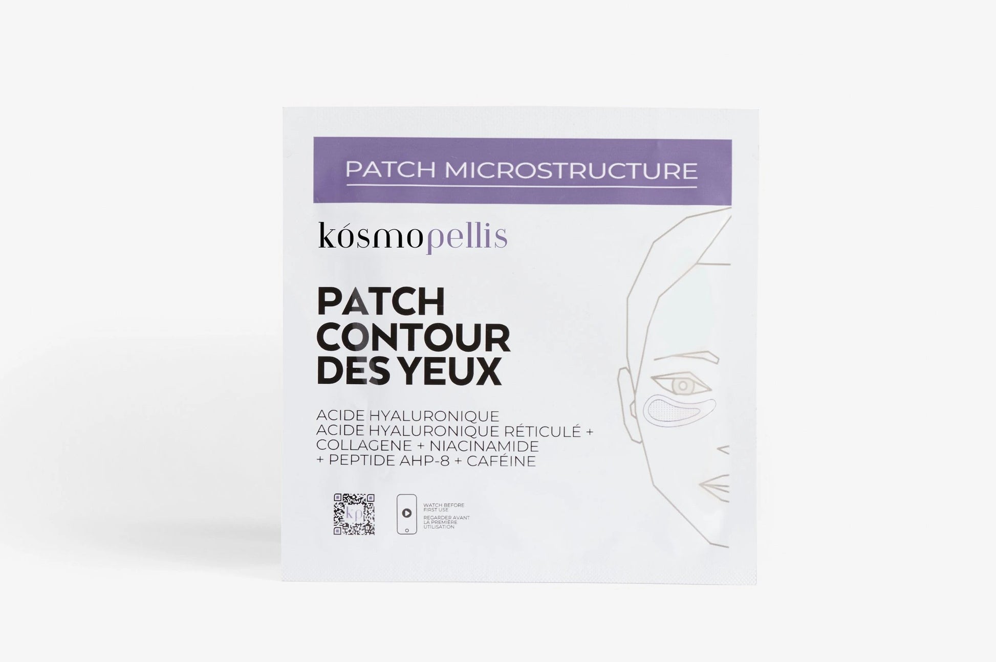 Pochette patch contour des yeux microneedling pour traiter les rides, cernes et poches en profondeur