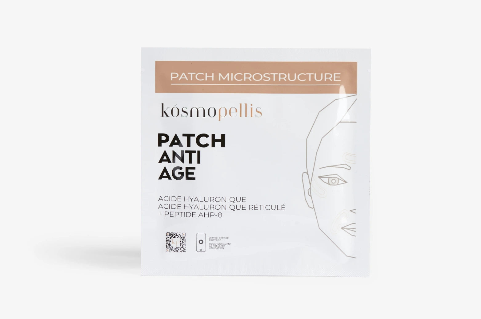 Pochette patch anti-âge pour réduire les rides et ridules du visage