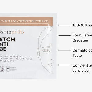 Pochette patch anti-âge pour réduire les rides et ridules du visage avec avantages