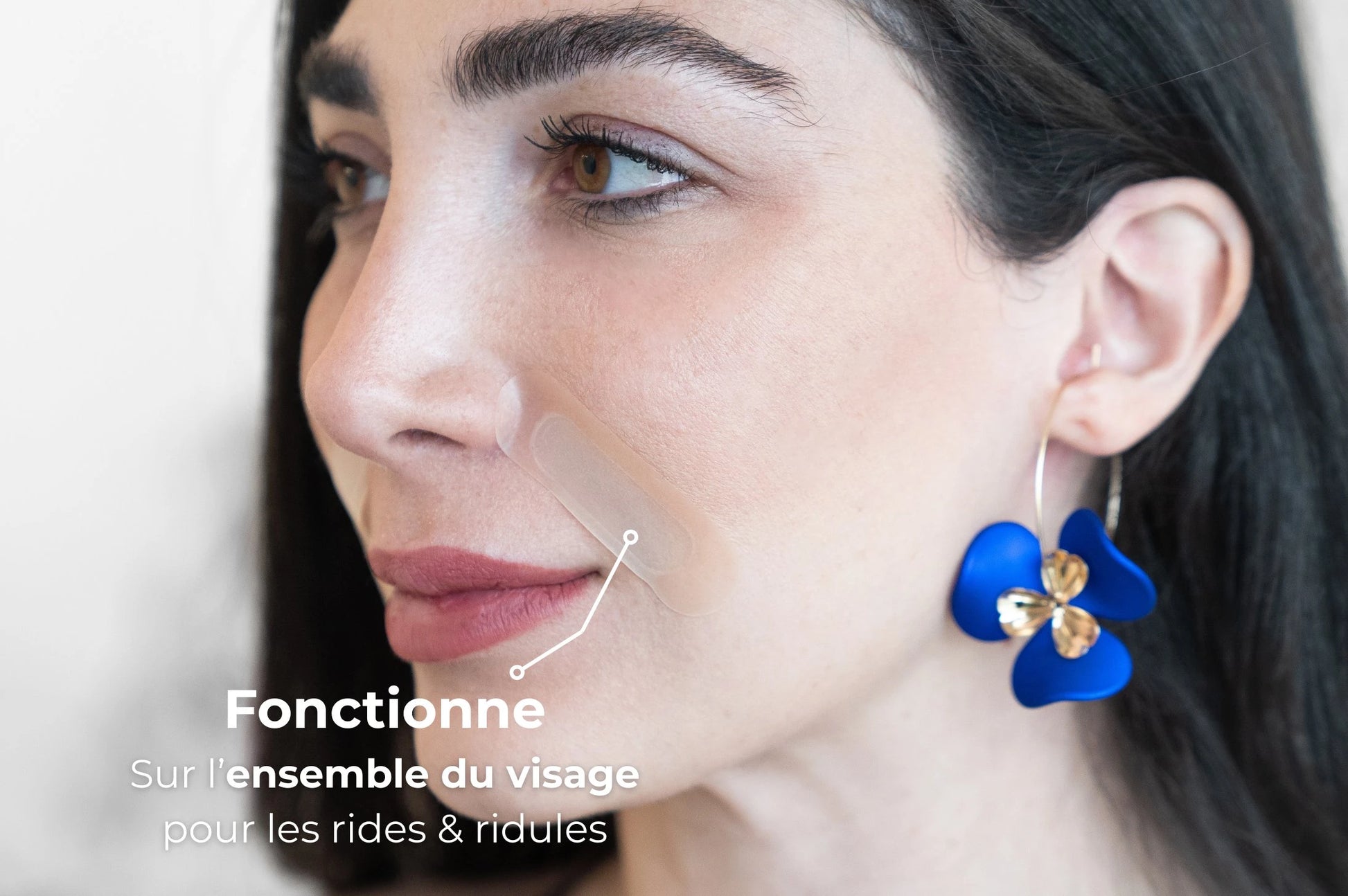 Patch anti-âge microneedling pour lisser les rides du sillon nasogénien